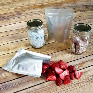 Mylar bag with strawberries
